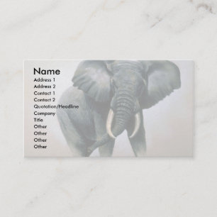 Afrikaanse olifant visitekaartje