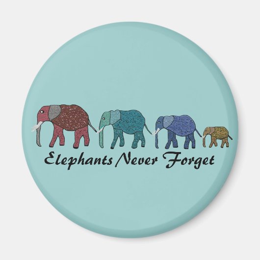 Afrikaanse olifant Walk Magneet (Voorkant)