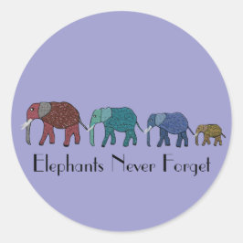 Afrikaanse olifant Walk Ronde Sticker