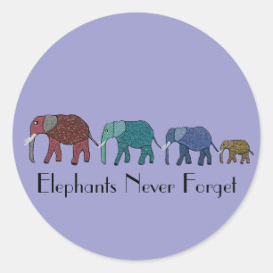 Afrikaanse olifant Walk Ronde Sticker