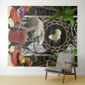 Afrikaanse olifant Walk Wandkleed (In Situ (horizontaal))