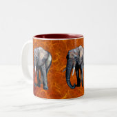 Afrikaanse olifant Wildlife-supporter Drink Mok (Voorkant links)