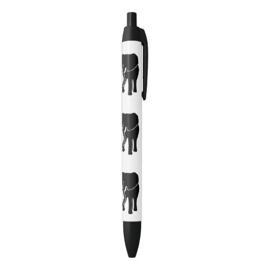 Afrikaanse olifant zwarte inkt pen (Achterkant (Verticaal))