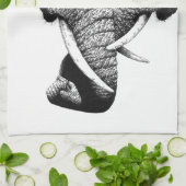 Afrikaanse olifanten Amerikaanse MoJo Kitchen Towe Theedoek (Gevouwen)