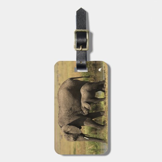 Afrikaanse olifanten bagagelabel (Voorkant verticaal)