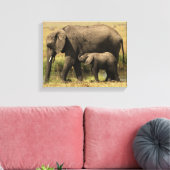 Afrikaanse olifanten canvas afdruk (Insitu (Woonkamer))