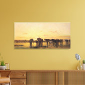 Afrikaanse olifanten canvas afdruk (Insitu (Woonkamer))