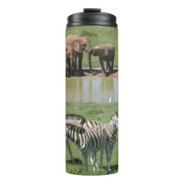 Afrikaanse olifanten en Zebras Tumbler Thermosbeker