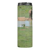 Afrikaanse olifanten en Zebras Tumbler Thermosbeker (Achterkant)