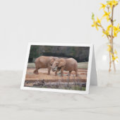 Afrikaanse olifanten kaart (Gele Bloem)