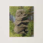 Afrikaanse olifanten Masai Mara Legpuzzel (Verticaal)