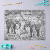 Afrikaanse olifanten tissuepapier (Craft)