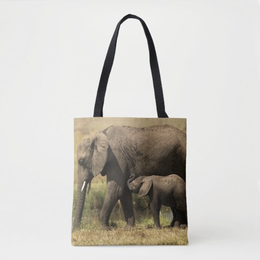 Afrikaanse olifanten tote bag (Voorkant)