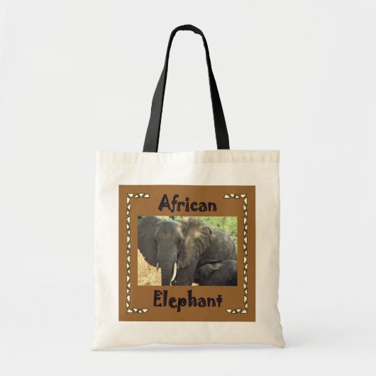 Afrikaanse olifanten tote bag (Voorkant)
