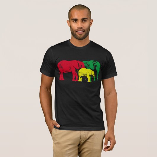 Afrikaanse olifanten van Brad Scott T-shirt (Voorkant volledig)