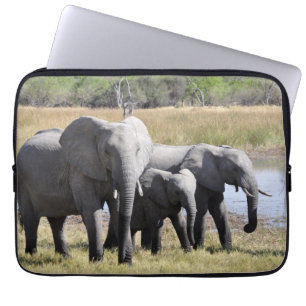 Afrikaanse olifantenbekkens laptop sleeve