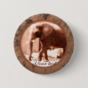 Afrikaanse olifantenButton Ronde Button 5,7 Cm