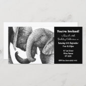 Afrikaanse olifantenfotokaart van Birthday (Voorkant / Achterkant)