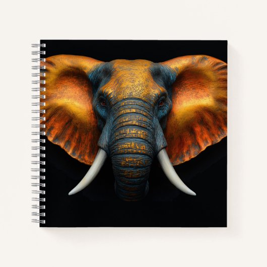 Afrikaanse olifantenkop notitieboek (Voorkant)