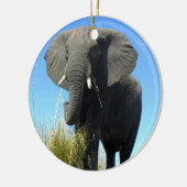 Afrikaanse olifantenornament keramisch ornament (Links)