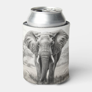 Afrikaanse olifantenpotloodtekening blikjeskoeler