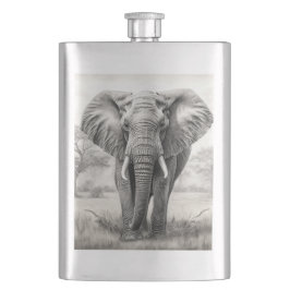 Afrikaanse olifantenpotloodtekening flacon