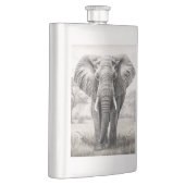 Afrikaanse olifantenpotloodtekening flacon (Rechts)