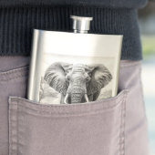 Afrikaanse olifantenpotloodtekening flacon (Voorbeeld)