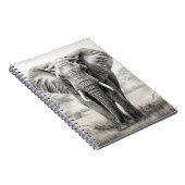 Afrikaanse olifantenpotloodtekening notitieboek (Rechterzijde)