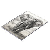 Afrikaanse olifantenpotloodtekening notitieboek (Linkerzijde)