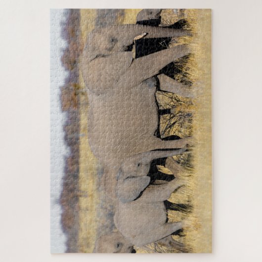 afrikaanse olifantenpuzzel legpuzzel (Verticaal)