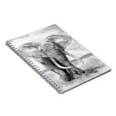 afrikaanse olifantentekening in potloodontwerp notitieboek (Rechterzijde)