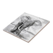 afrikaanse olifantentekening in potloodontwerp tegeltje (Zijkant)