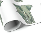 Afrikaanse olifantenwandelpapier cadeaupapier (Rol Hoek)