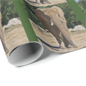 Afrikaanse olifantenwandelpapier cadeaupapier (Rol Hoek)