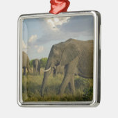 Afrikaanse olifantenweiden, Loxodonta africana, Metalen Ornament (Links)