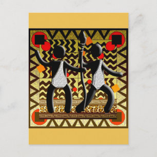 Afrikaanse Olympische Spelen rennen langs de speer Briefkaart