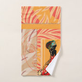 Afrikaanse Oranje Abstracte badkamerhanddoekset Bad Handdoek (Handdoek)