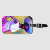 Afrikaanse oude vrouw die haar hoofd met haar vet  bagagelabel (Voorkant (horizontaal))