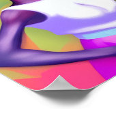 Afrikaanse oude vrouw die haar hoofd met haar vet  poster (Hoek)