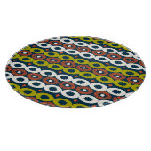 Afrikaanse ovale vormen: kleurrijke naadloos. snijplank (Hoek)