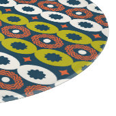 Afrikaanse ovale vormen: kleurrijke naadloos. snijplank (Hoek)