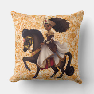 Afrikaanse paardenprinses katoenen sierkussen