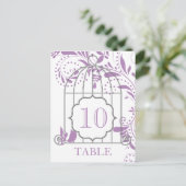 Afrikaanse Paarse bruidetabelnummers Briefkaart (Staand voorkant)