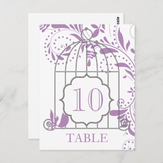 Afrikaanse Paarse bruidetabelnummers Briefkaart (Voorkant / Achterkant)