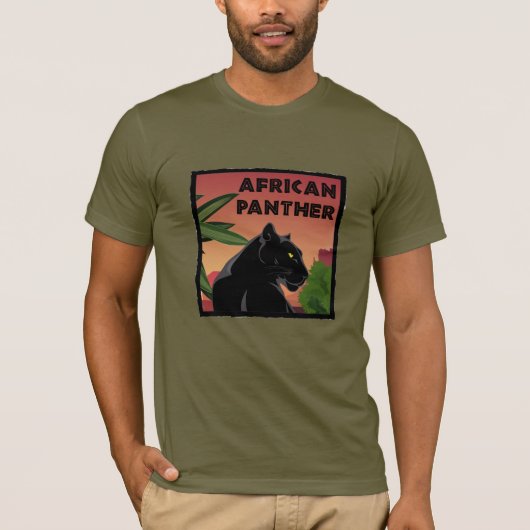 Afrikaanse panter in Jungle T-shirt (Voorkant)