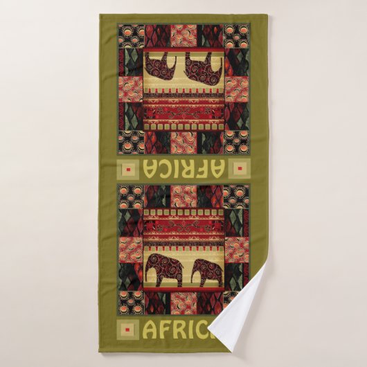 Afrikaanse patchwork bad handdoek (Badhanddoek)