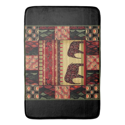 Afrikaanse patchwork badmat (Voorkant Verticaal)