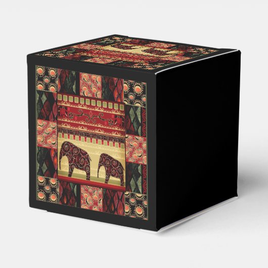 Afrikaanse patchwork bedankdoosjes (Achterkant)