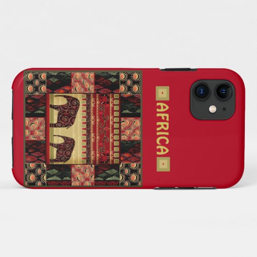 Afrikaanse patchwork Case-Mate iPhone case (Achterkant (horizontaal))